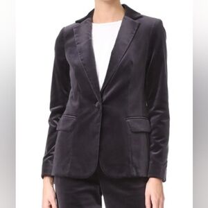 Frame Charcoal Velvet Blazer Women's Size 4